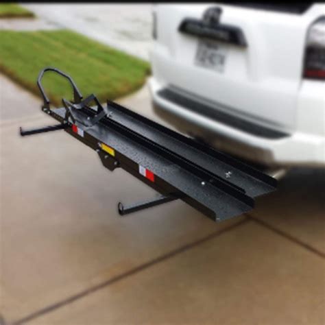 Goplus 600 LBS Motorcycle Carrier Dirt Bike Rack Hitch Mount Hauler Heavy Duty with Loading Ramp ...