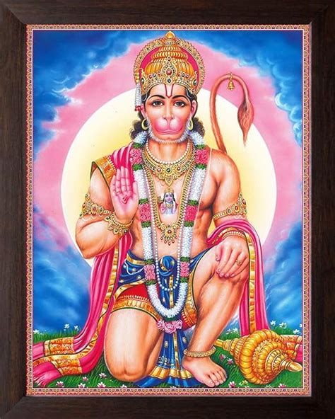 Art n Store Lord Hanuman Giving Blessing High Contrast HD Printed Religious and Wall Decor ...