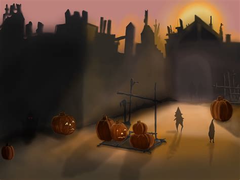 ArtStation - Halloween town