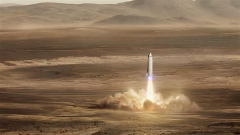 SpaceX Mars Mission Big Rocket 4k Wallpaper