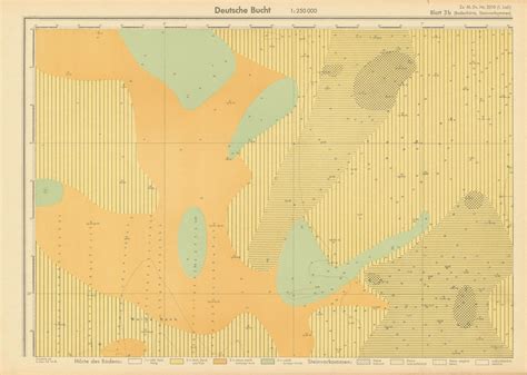 3b. German Bight north. North Sea. KRIEGSMARINE Nazi map 1940 old vintage