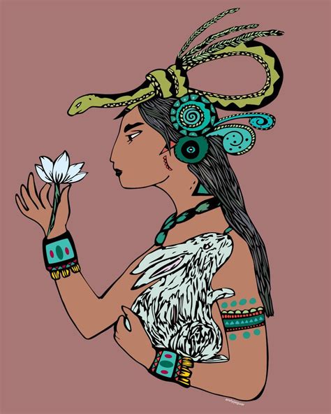 IxChel 4 x 6 Art Print Original Art ixchel mayan goddess | Etsy