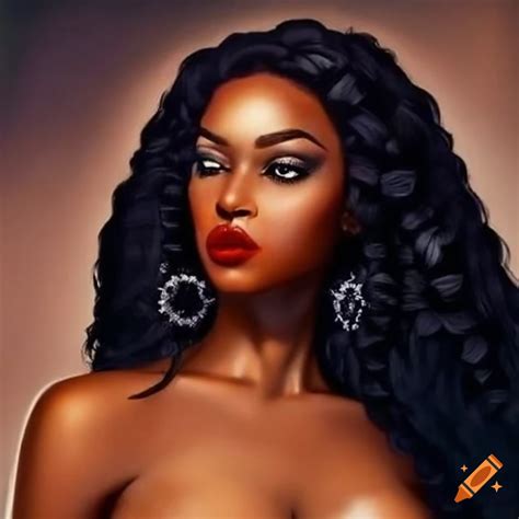 Artistic depiction of black female seduction on Craiyon