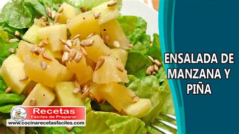 Ensalada de manzana y piña - Recetas caseras de ensaladas