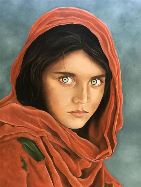 National Geographic Afghan Girl Painting