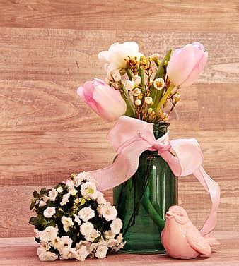 tulips, tulipa, easter egg, pink easter egg, pink, white, flowers, schnittblume, breeding tulip ...