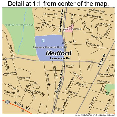 Medford Massachusetts Street Map 2539835