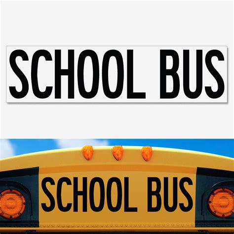 UNIVERSAL School Bus Decal - Fits Most School Buses