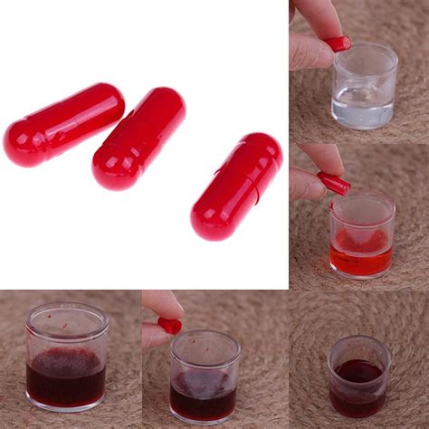 Buy 9Pcs Fake Blood Capsules Pill Halloween Make-Up Prank Toy at ...