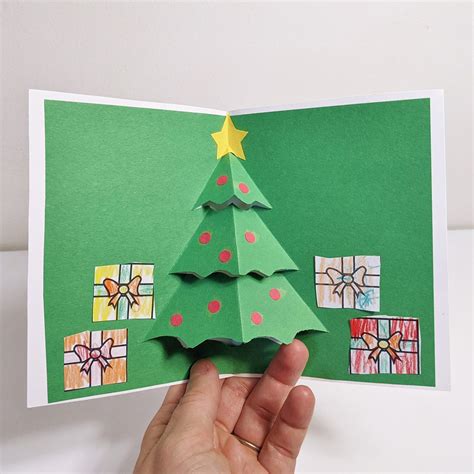 Pop Up Christmas Tree Card - Raising Hooks