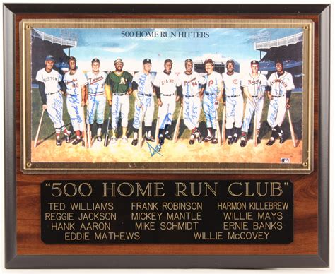 500 Home Run Club Custom 10.5x13 Photo Plaque Display Signed by (11 ...