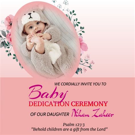 baby dedication invitation card Template | PosterMyWall