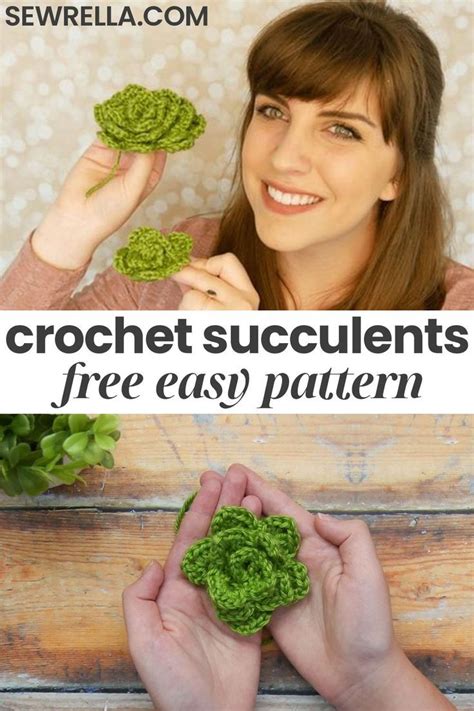 Crochet Succulents - any size! • Sewrella | Crochet succulent, Crochet puff flower, Crochet plant