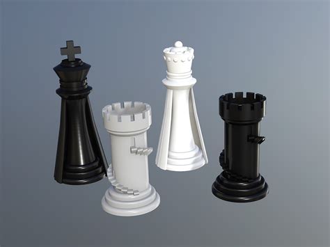 3D CHESS SET STL Files for 3D Printers - Etsy