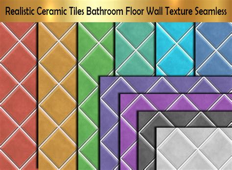 Second Life Marketplace - Realistic Ceramic Tiles Bathroom Floor Wall Texture Seamless