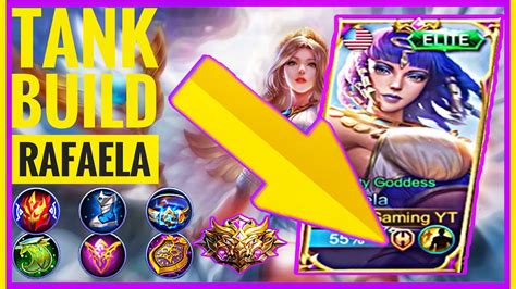 RAFAELA TANK BEST BUILD | RAFAELA GAMEPLAY(MYTHIC RANK GAME) | MOBILE ...