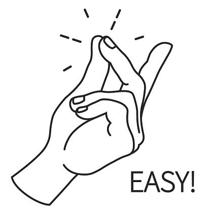 Finger Snapping Outline Hand Gesture Easy Concept Expression ...