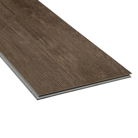 Mohawk (Sample) Brisbane New Vintage Pine Gray Wood Look 20-mil Waterproof Interlocking Luxury ...