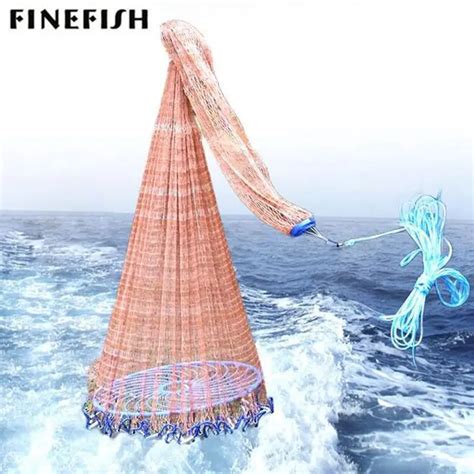 Finefish USA style multifilament line cast nets outdoor water trap ...