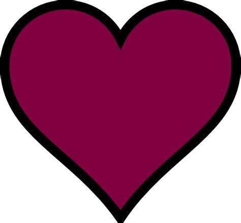 Maroon Heart Clip Art at Clker.com - vector clip art online, royalty free & public domain