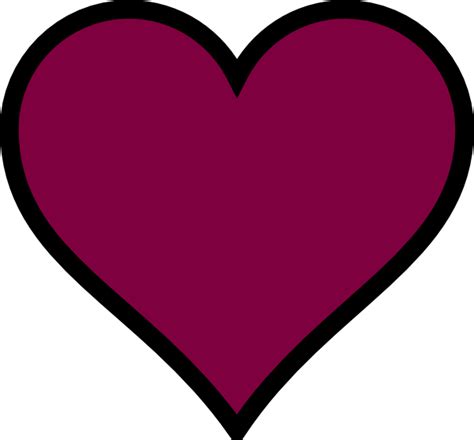 Maroon Heart Clip Art at Clker.com - vector clip art online, royalty ...