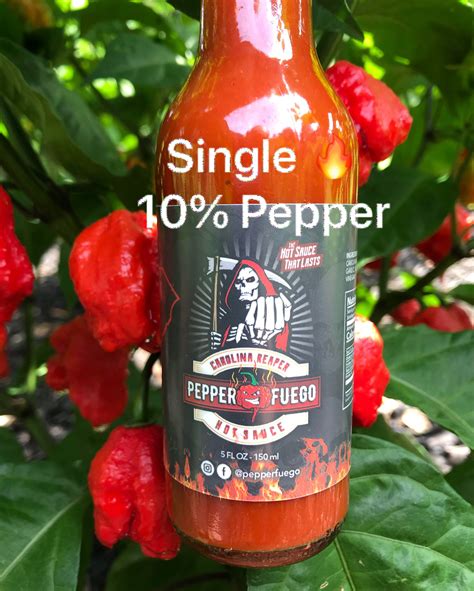 Carolina Reaper Hot Sauce 5oz 10% Pure Carolina Reaper | Etsy