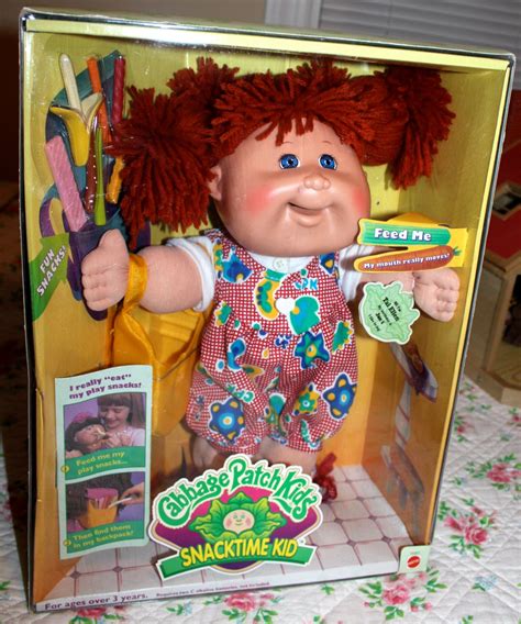 Vintage RARE Cabbage Patch Snacktime Snack Time Kids Red Head