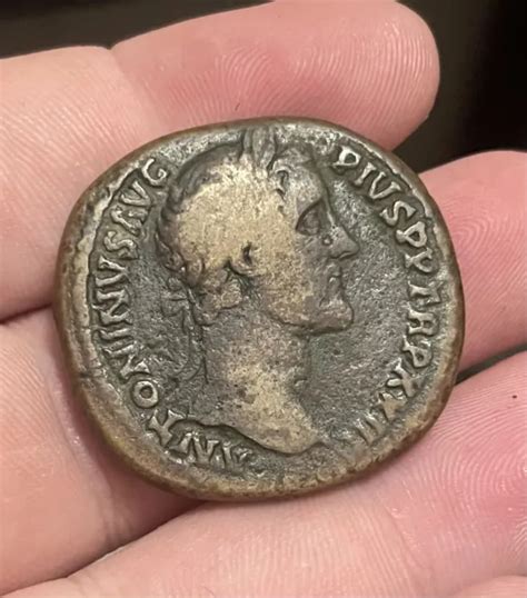 ANCIENT ROMAN EMPIRE 160AC Antoninus Pius Sestertius Rome Mint Old Coin Pietitas $79.99 - PicClick