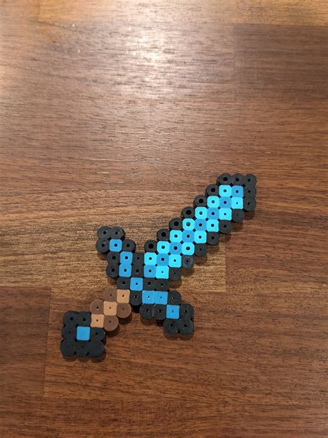 Minecraft Diamond Sword Perler - Etsy