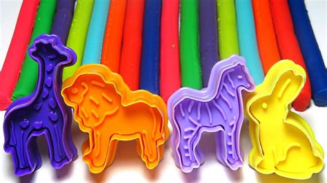 Playdough Modelling Clay Jungle Animals Molds Play Doh fun for kids ...