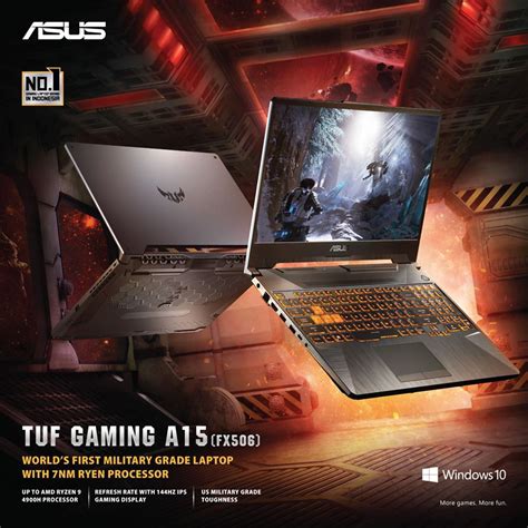 Asus TUF Gaming A15, Laptop Gaming Tahan Banting Harga Miring