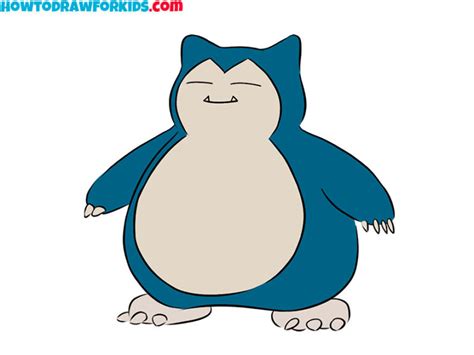 How to Draw Snorlax - Easy Drawing Tutorial For Kids