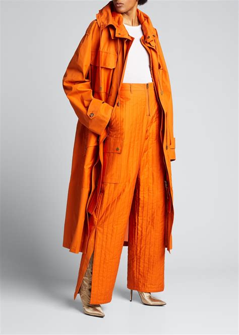 Fenty Baggy Quilted Cotton Pants, Orange | Cotton pants, Colorful fashion, Fashion
