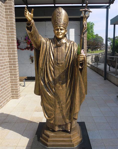 Outdoor catholic garden statues of bronze pope for sale TBC-18- Religious statues for sale