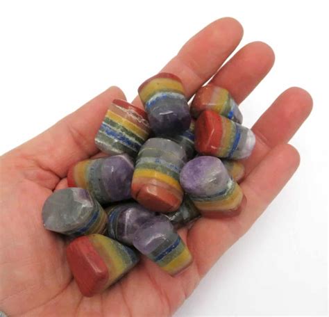 Seven Chakra Bonded Tumbled Stones – Amayra Crystals