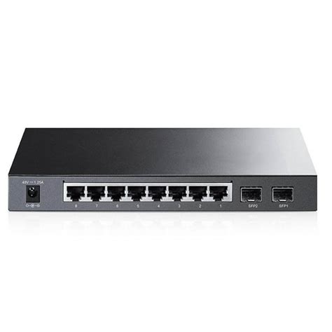 TP Link JetStream 8 Port Gigabit Smart PoE Switch with 2 SFP Slots (10 ...