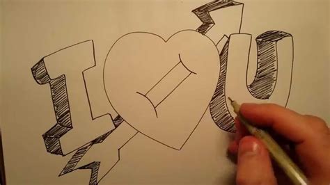 How to Draw I Love You With Heart Basic Drawing Skills Series - YouTube