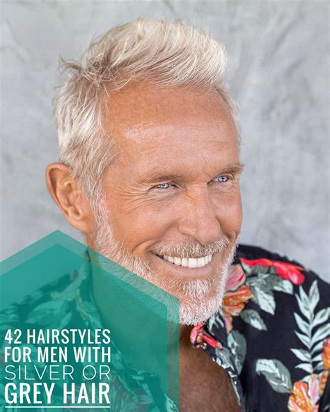 42 Hairstyles for Men with Silver and Grey Hair | Mens hairstyles, Silver hair men, Silver grey hair