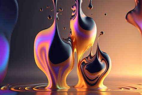 Metallic liquid abstract 4K ultra HD wallpaper