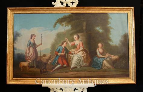 Antique French Oil Painting Romantic Portrait Courtly Love Art | Painting, Courtly love, Love art