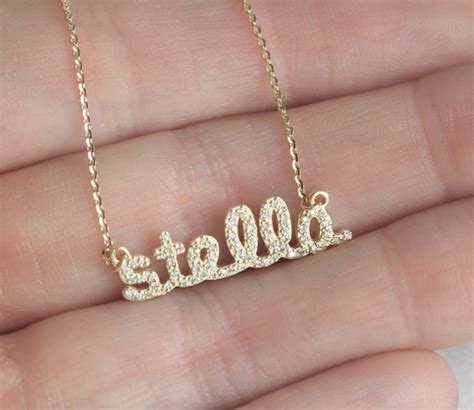 14K Gold Diamond Name Necklace - uReadThis