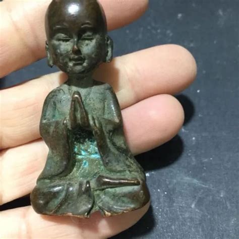 VINTAGE CHINESE BRONZE buddha blessing statue figure table decoration £18.72 - PicClick UK
