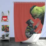 Hulk Vs Wolverine X-Men Comics Shower Curtain