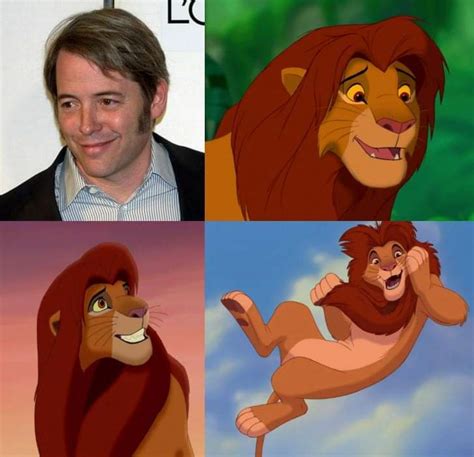 Simba and his voice actor Matthew Broderick by aliciamartin851 on DeviantArt