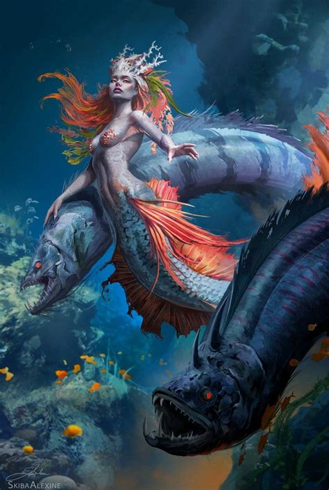 Pin by Alanna Hupe on Inspiring Ideas in 2020 | Mermaid art, Mermaid painting, Dark mermaid