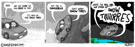 Snow tires / cheerupemokid :: car :: tires :: dad (father) :: comics (funny comics & strips ...