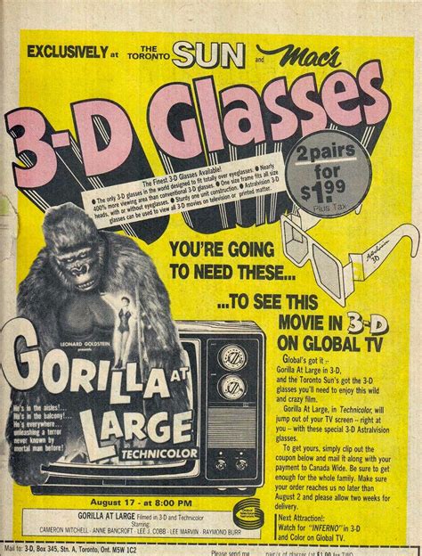 Gorilla at Large (1954) | Sci fi movies, King kong, Gorilla