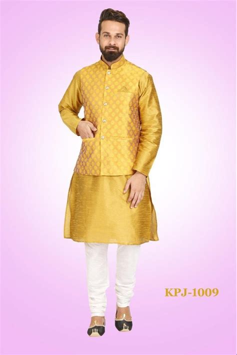 Silk Fancy Kurta Pajama Jacket For Men at Rs 1890/piece | Men Kurta Pajama in New Delhi | ID ...