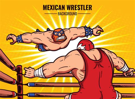 Ilustración de dibujos animados de luchador mexicano 172802 Vector en Vecteezy