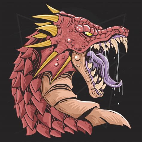 Dragon head angry vector | Premium Vector #Freepik #vector #background #poster #gold #design ...